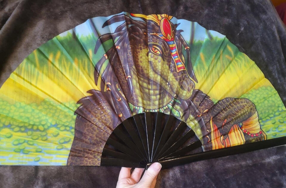 Bamboo & Polyester Handfans